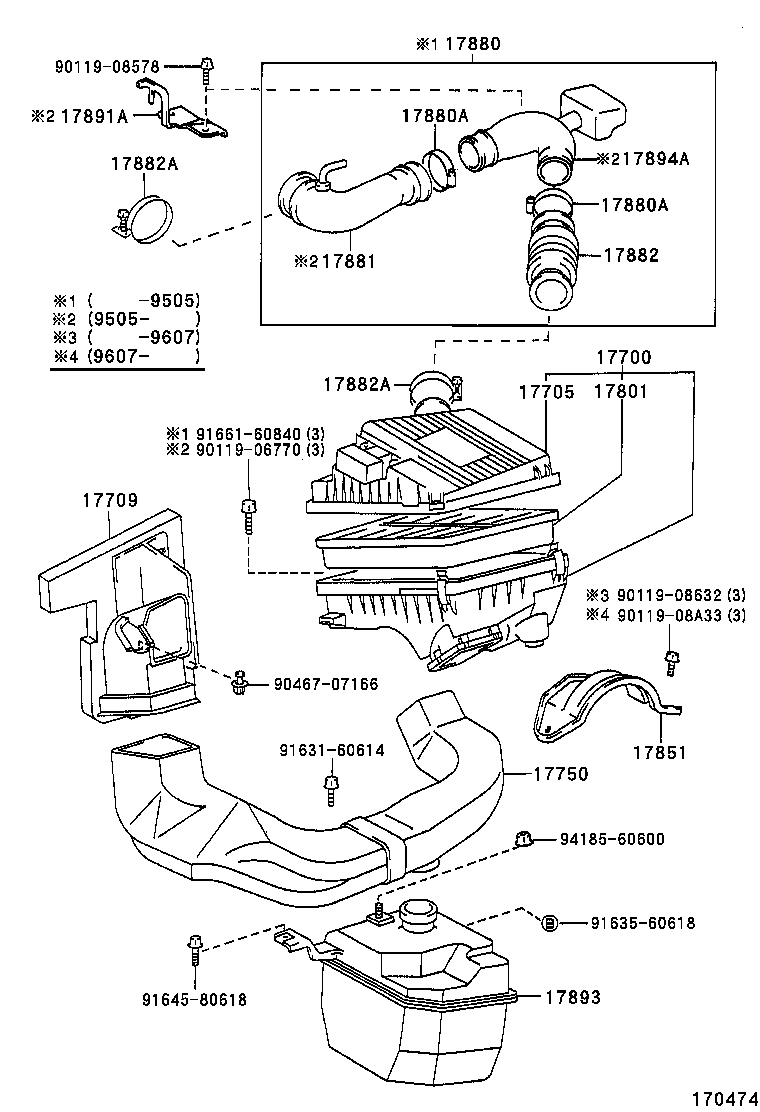 17750-11010 INLET, AIR CLEANER, NO.1 product image