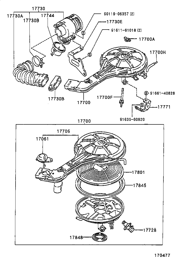 17753-16010 INLET, AIR CLEANER, NO.3 product image