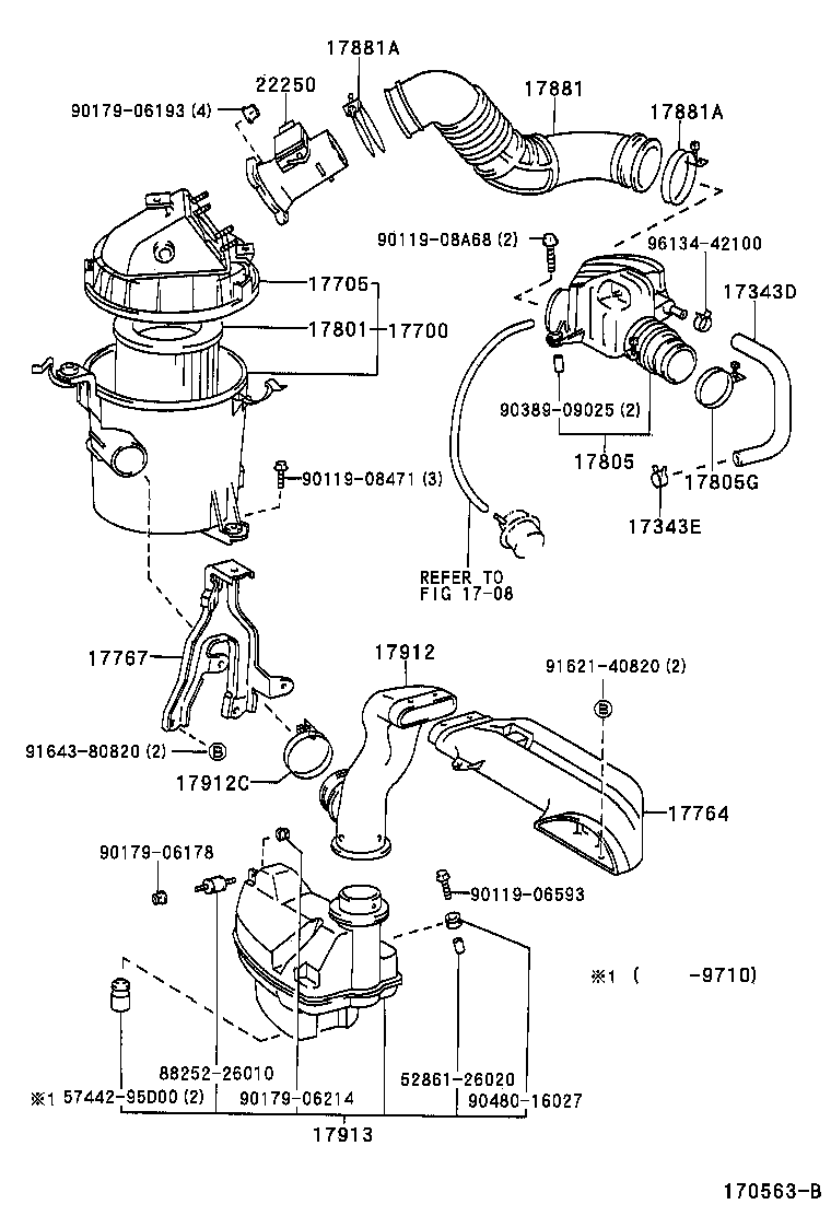 17705-62070 CAP SUB-ASSY, AIR CLEANER product image