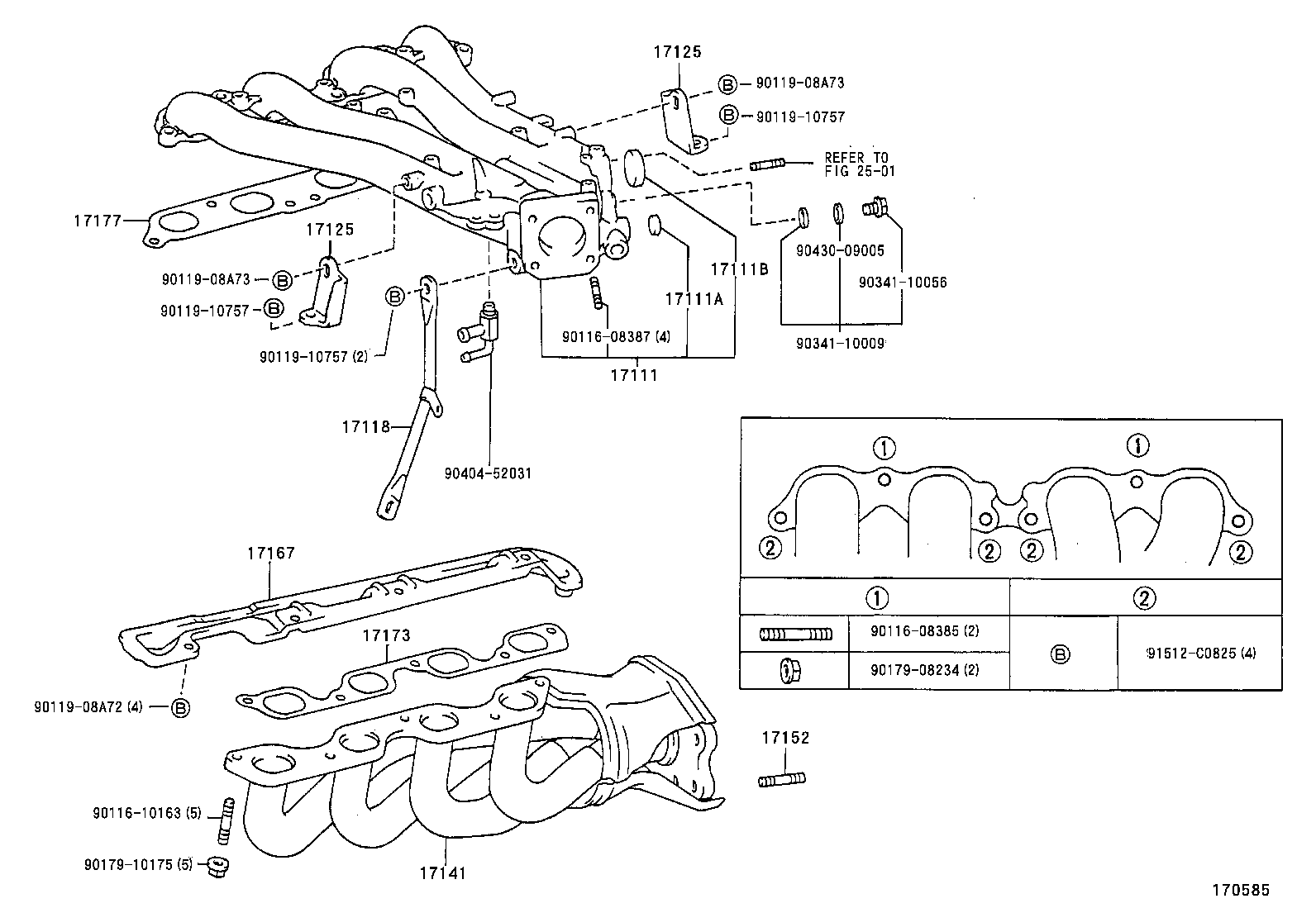 17167-64080 INSULATOR, EXHAUST MANIFOLD HEAT, NO.1 product image
