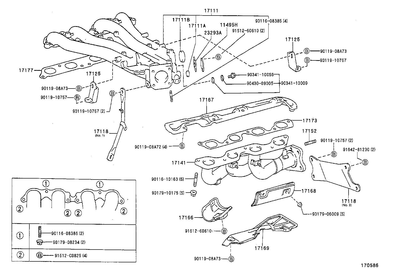 17167-64080 INSULATOR, EXHAUST MANIFOLD HEAT, NO.1 product image