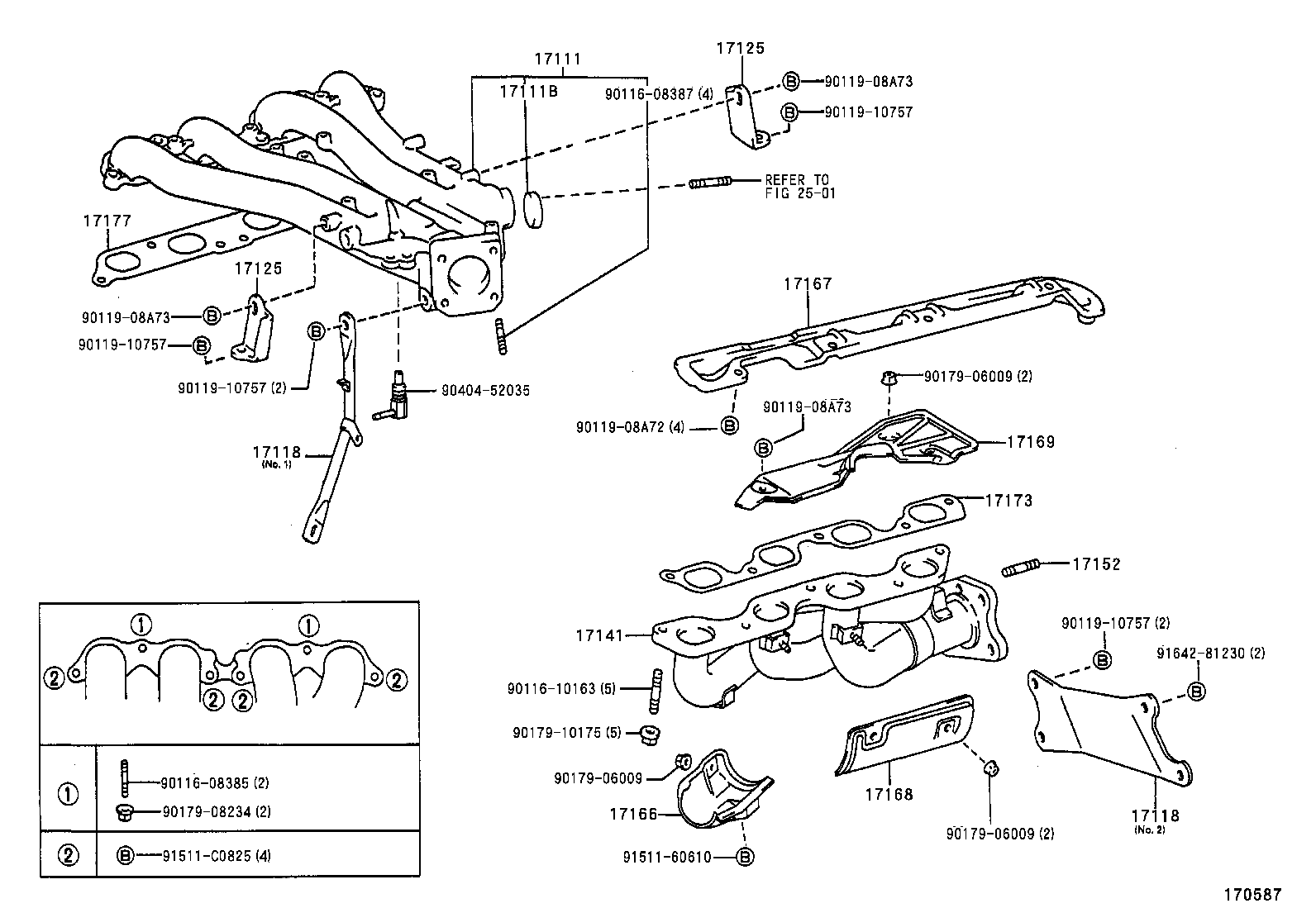 17167-64080 INSULATOR, EXHAUST MANIFOLD HEAT, NO.1 product image