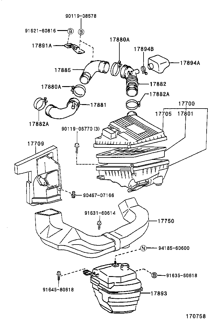 96111-10480 CLAMP(FOR AIR CLEANER HOSE, NO.2) product image