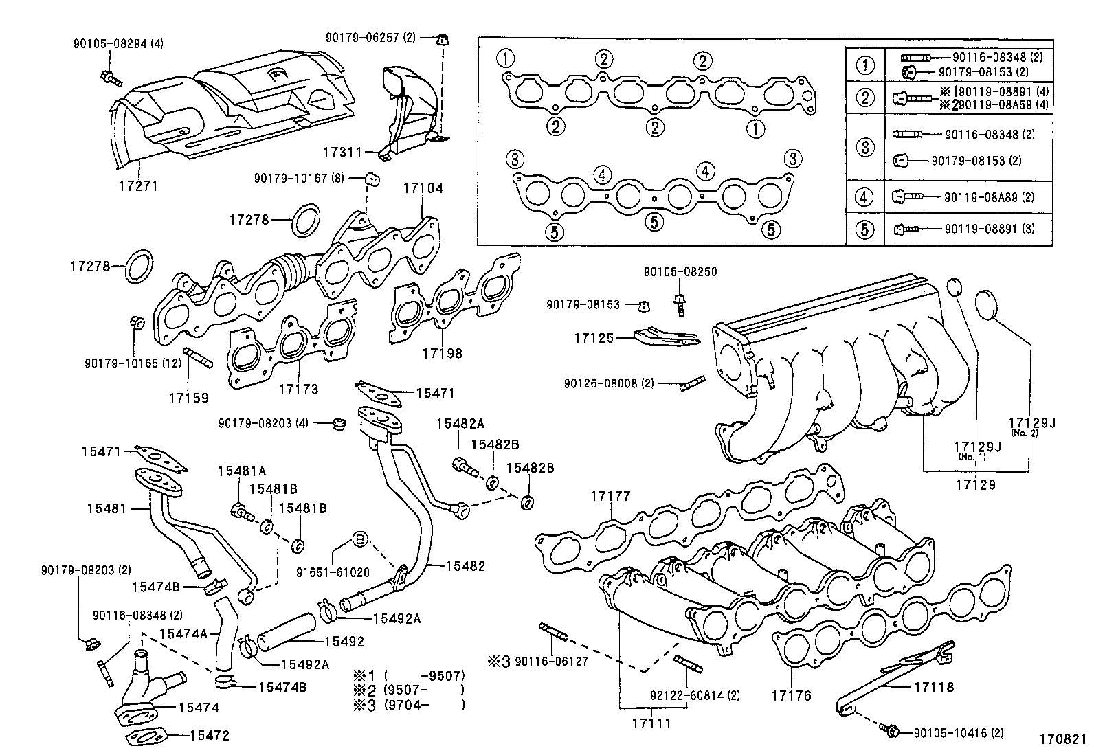 17140-46030 MANIFOLD, EXHAUST product image