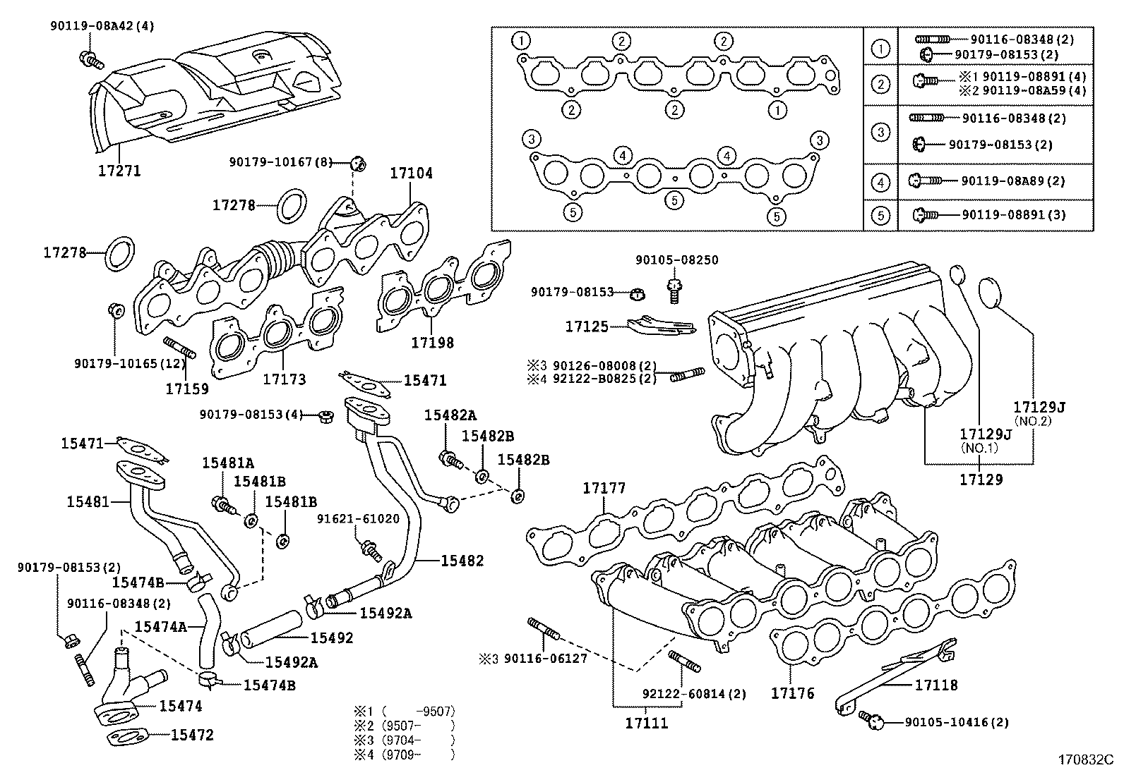 04175-46020 GASKET KIT, TURBOCHARGER product image