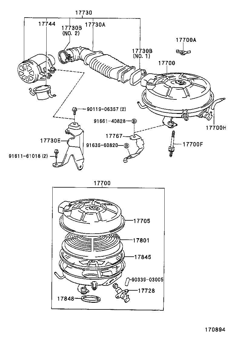 17705-11490 CAP SUB-ASSY, AIR CLEANER product image