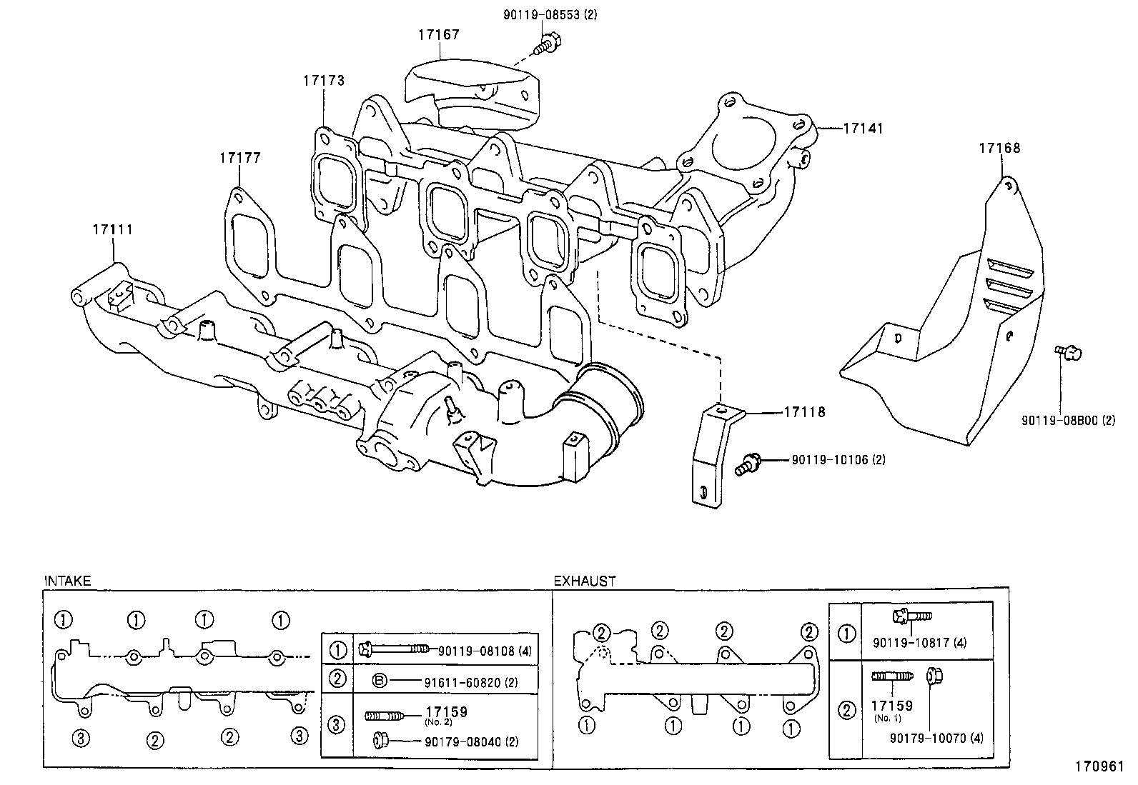 04175-64032 GASKET KIT, TURBOCHARGER product image