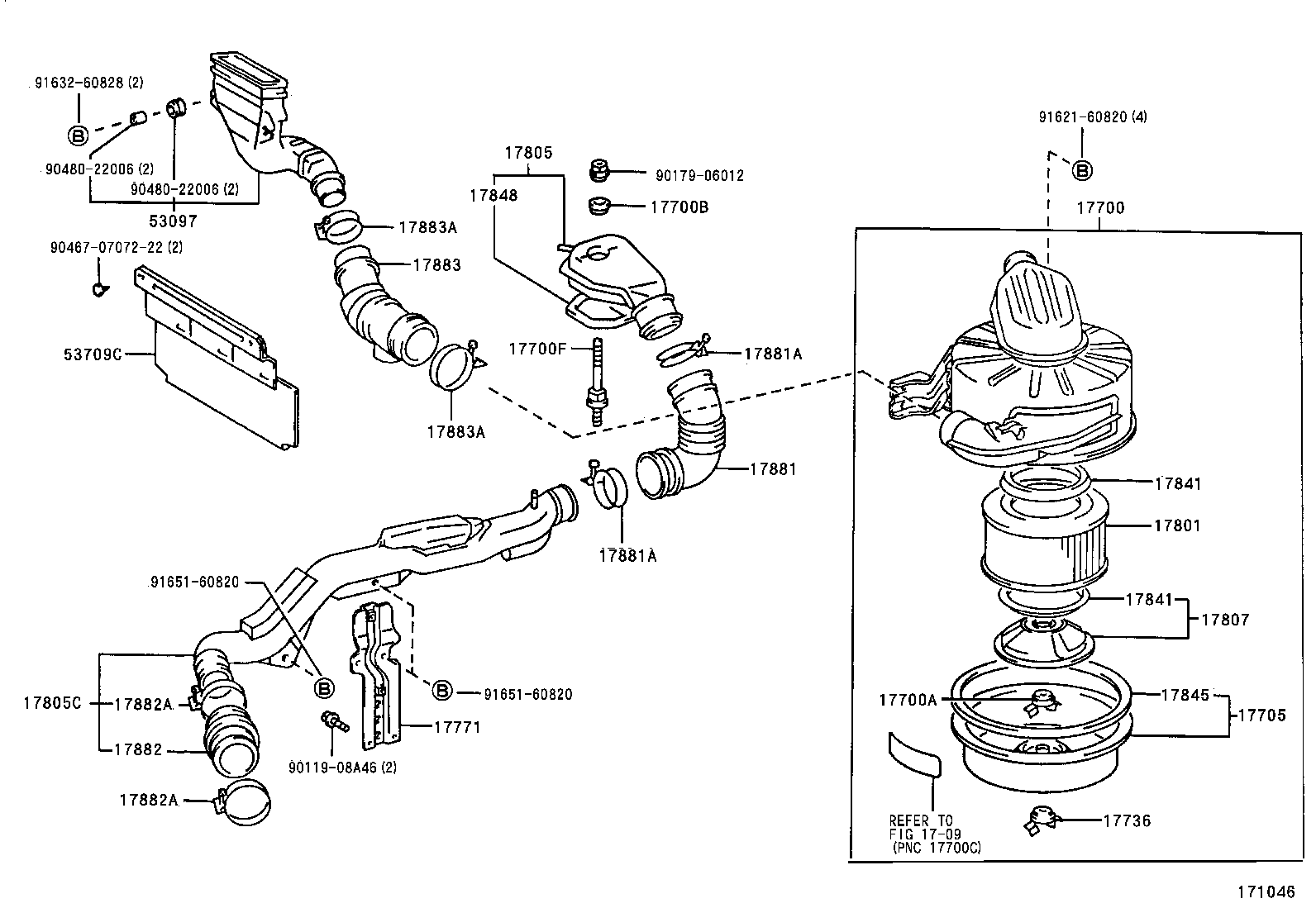 17710-54510 CLEANER ASSY, AIR product image