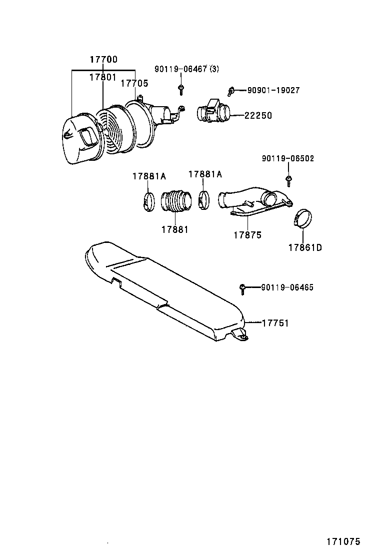 17705-50060 CAP SUB-ASSY, AIR CLEANER product image