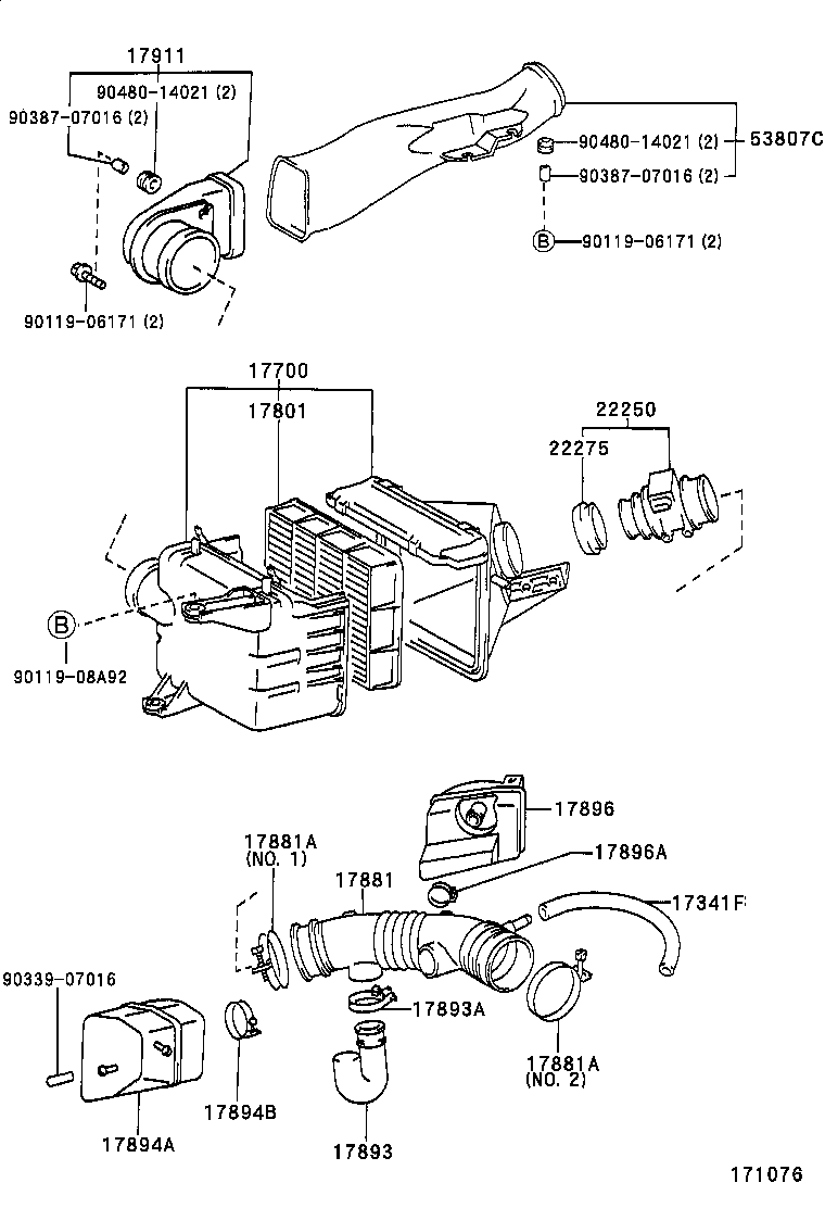 96134-42100 CLAMP, HOSE(FOR AIR HOSE, NO.3) product image