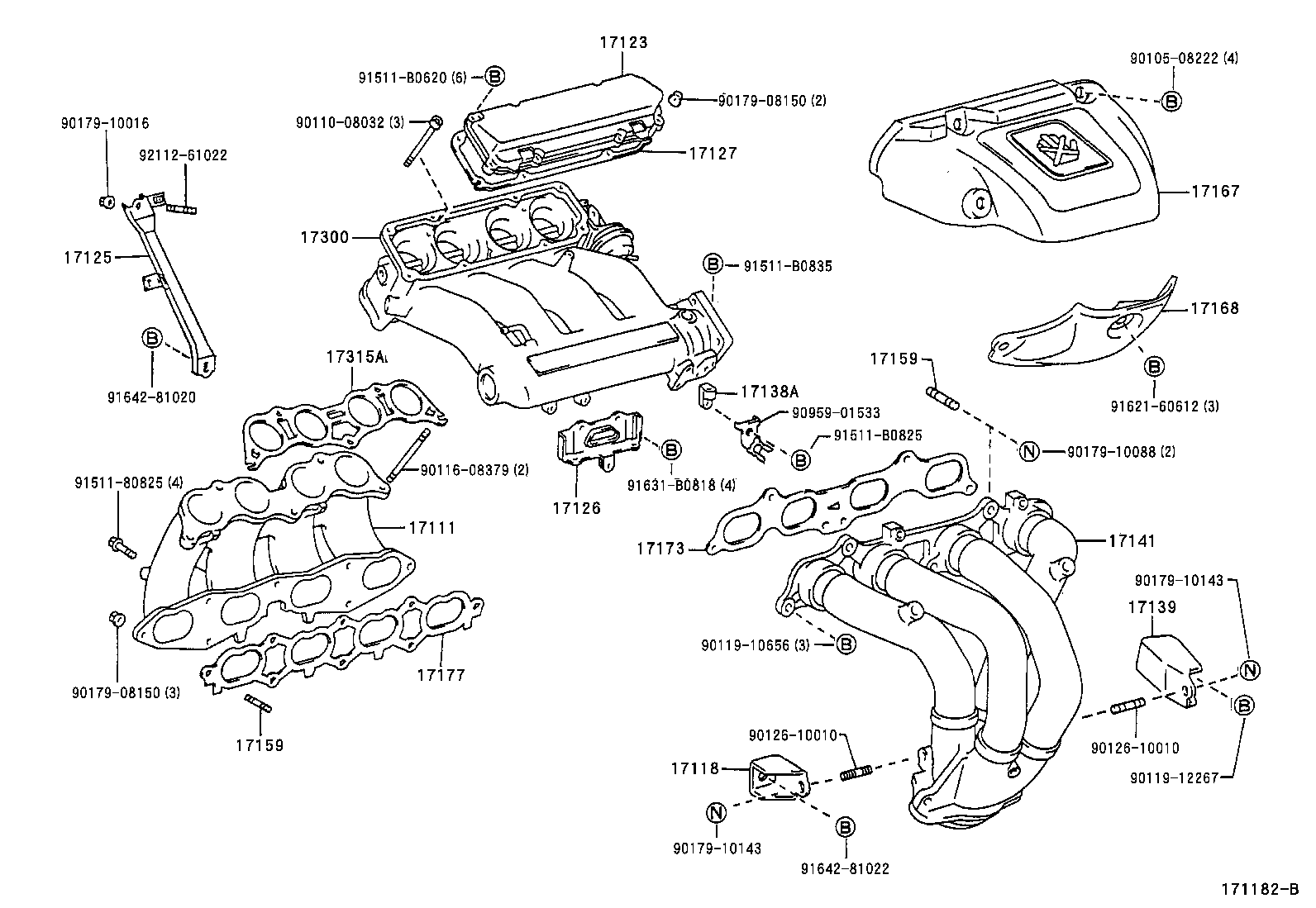 90116-10113 BOLT, STUD(FOR MANIFOLD TO CYLINDER HEAD) product image