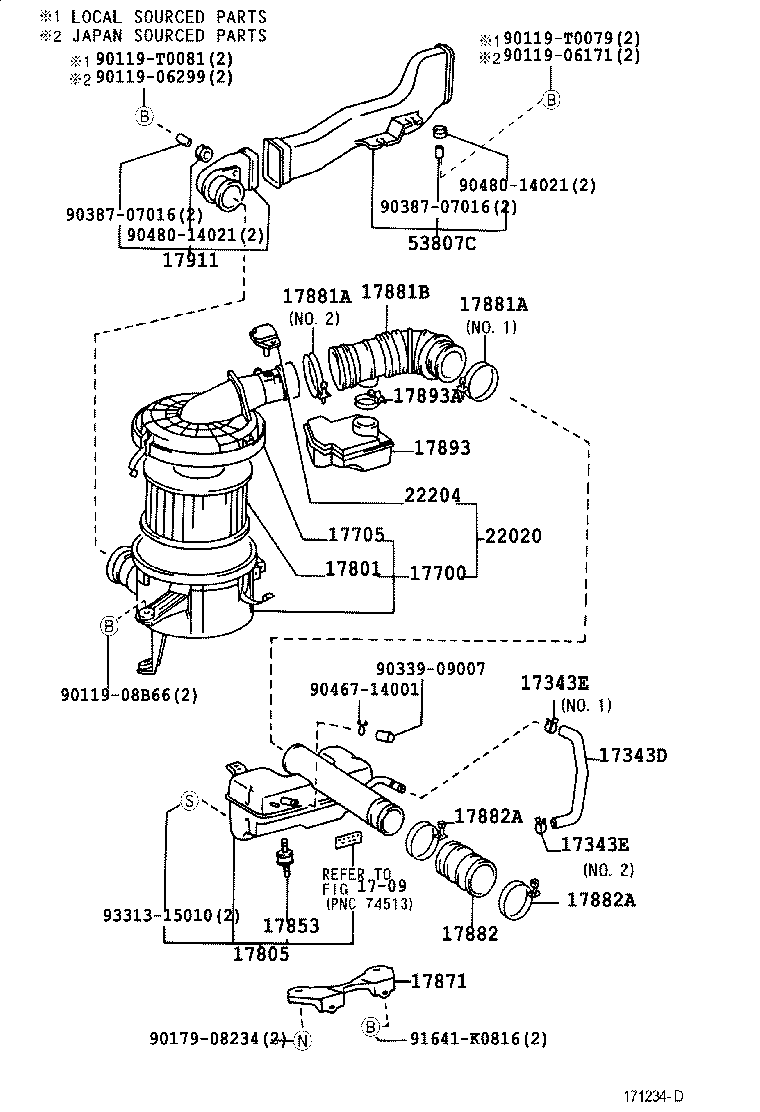 17705-54451 CAP SUB-ASSY, AIR CLEANER product image