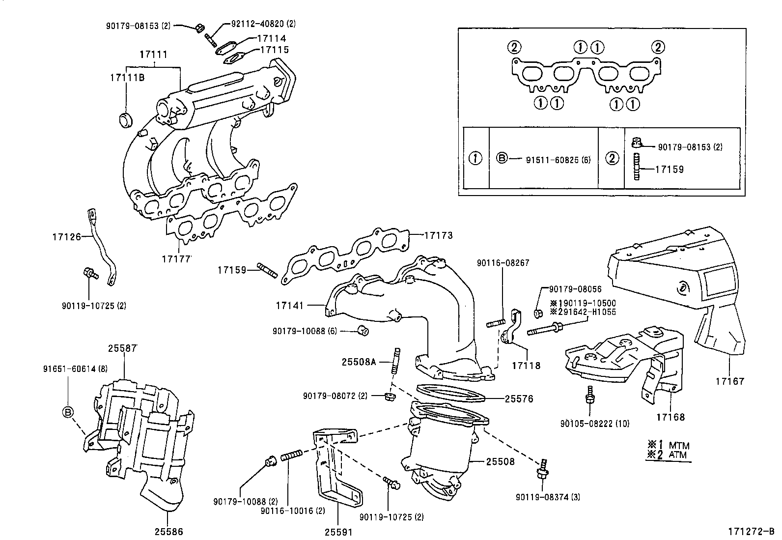 90126-10032 BOLT, STUD(FOR MANIFOLD TO CYLINDER HEAD) product image