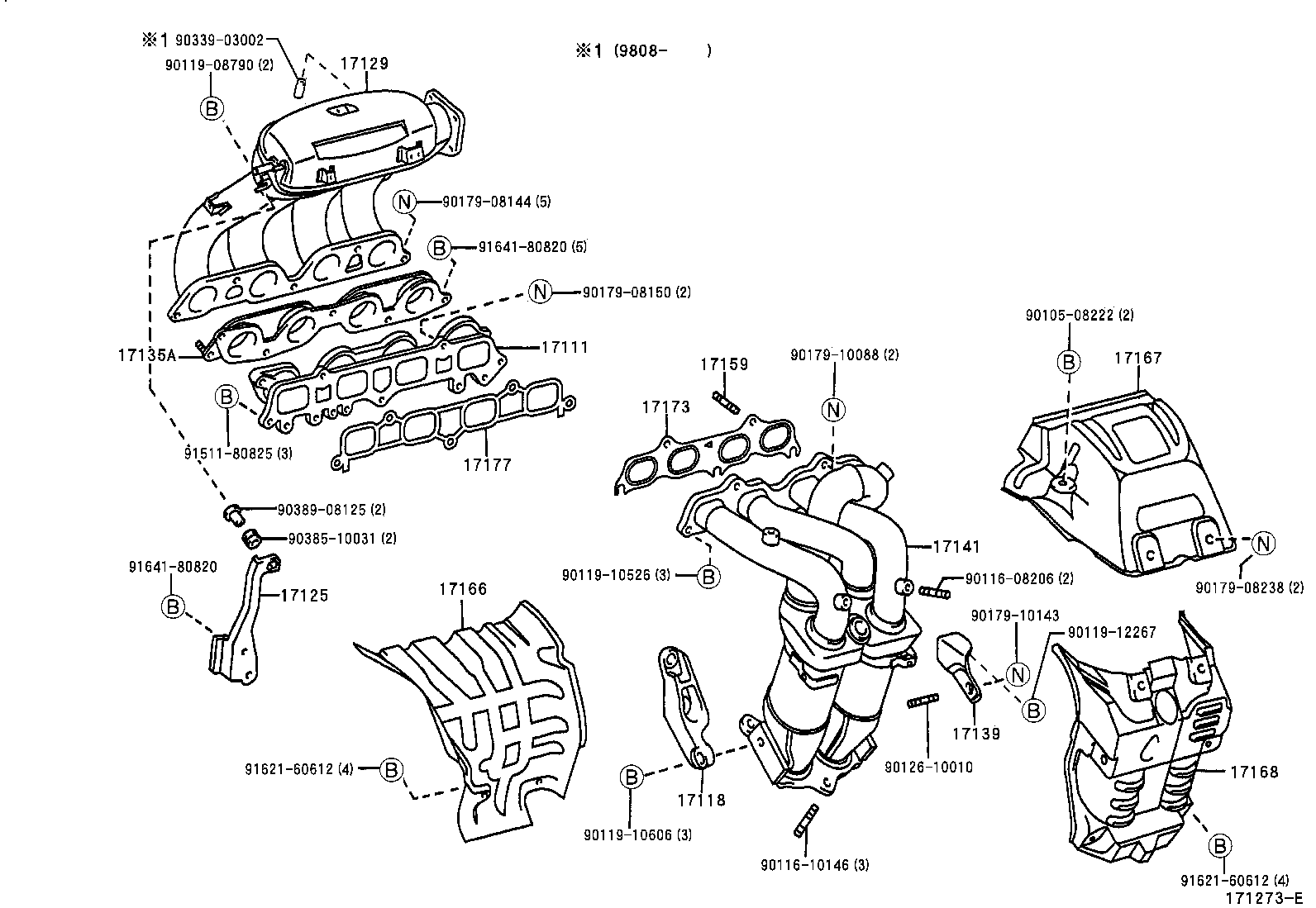 90126-10032 BOLT, STUD(FOR MANIFOLD TO CYLINDER HEAD) product image