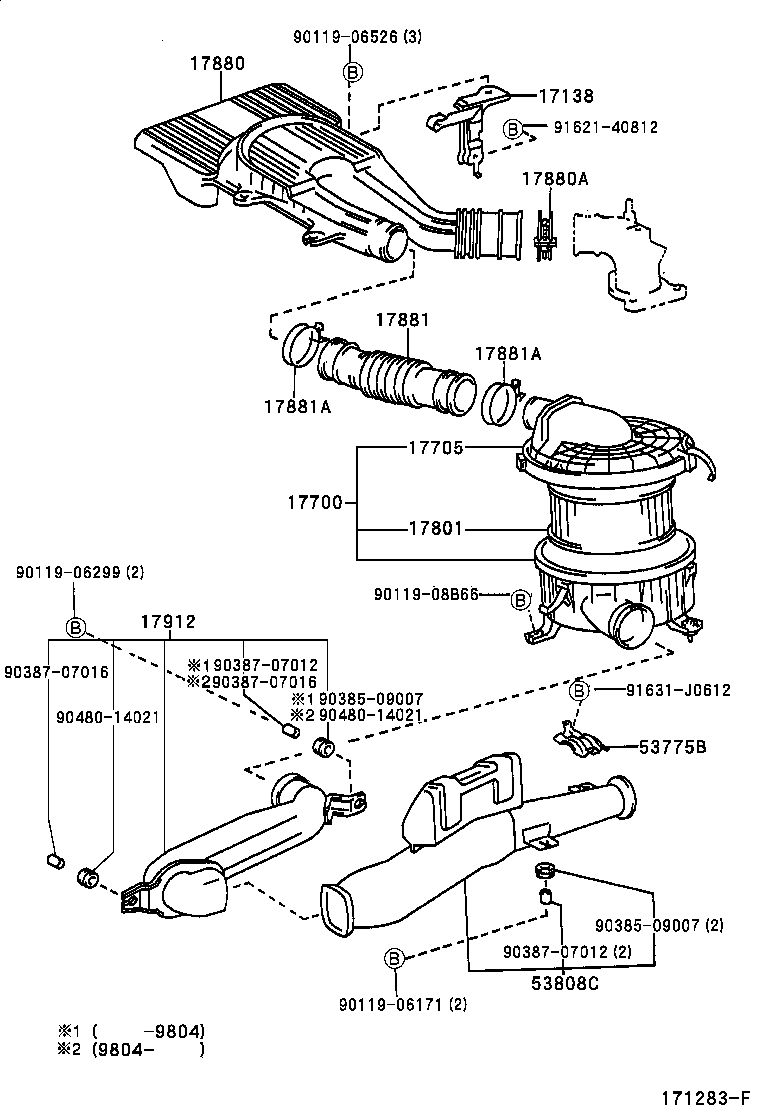 17705-54451 CAP SUB-ASSY, AIR CLEANER product image