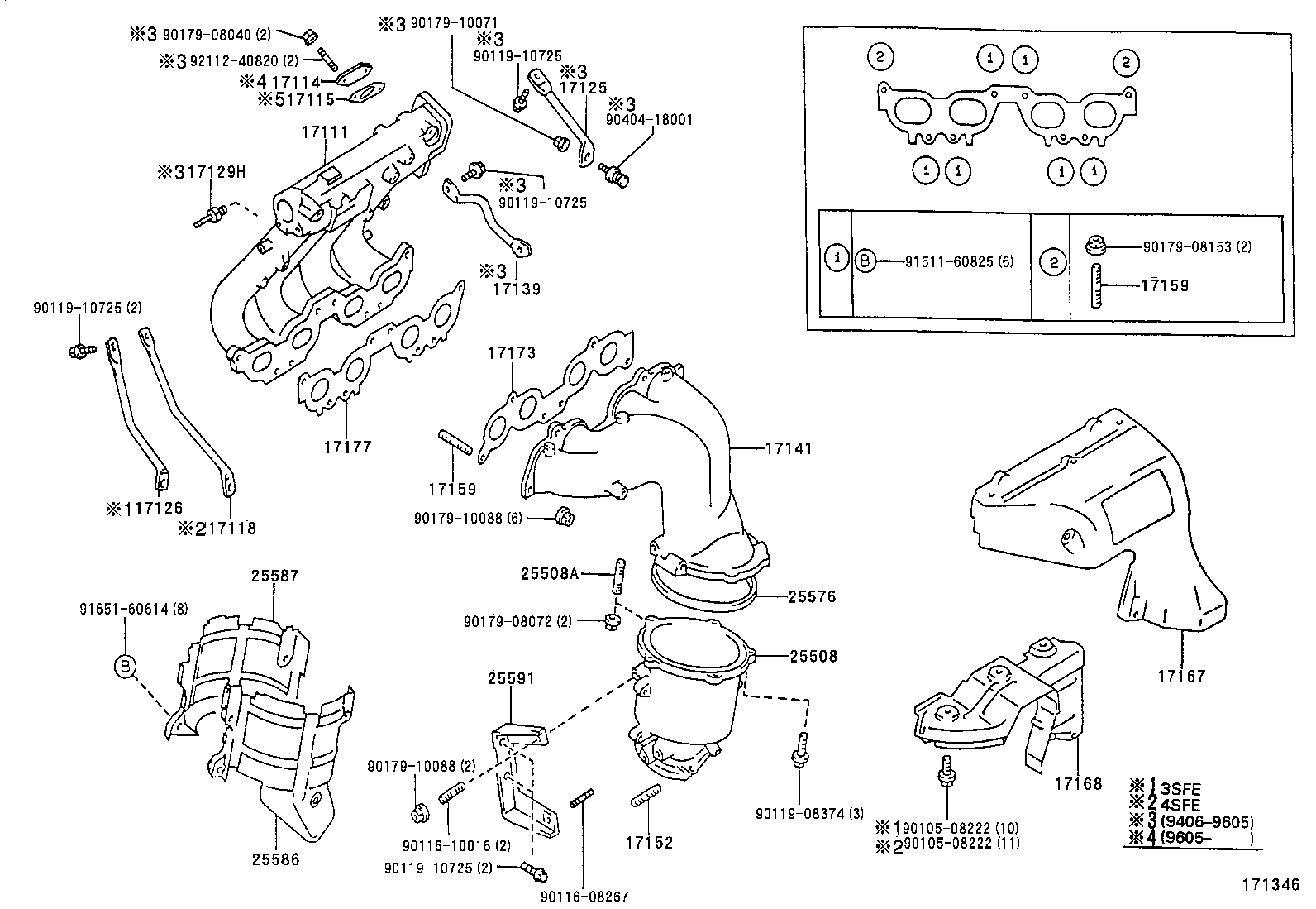 04175-64032 GASKET KIT, TURBOCHARGER product image
