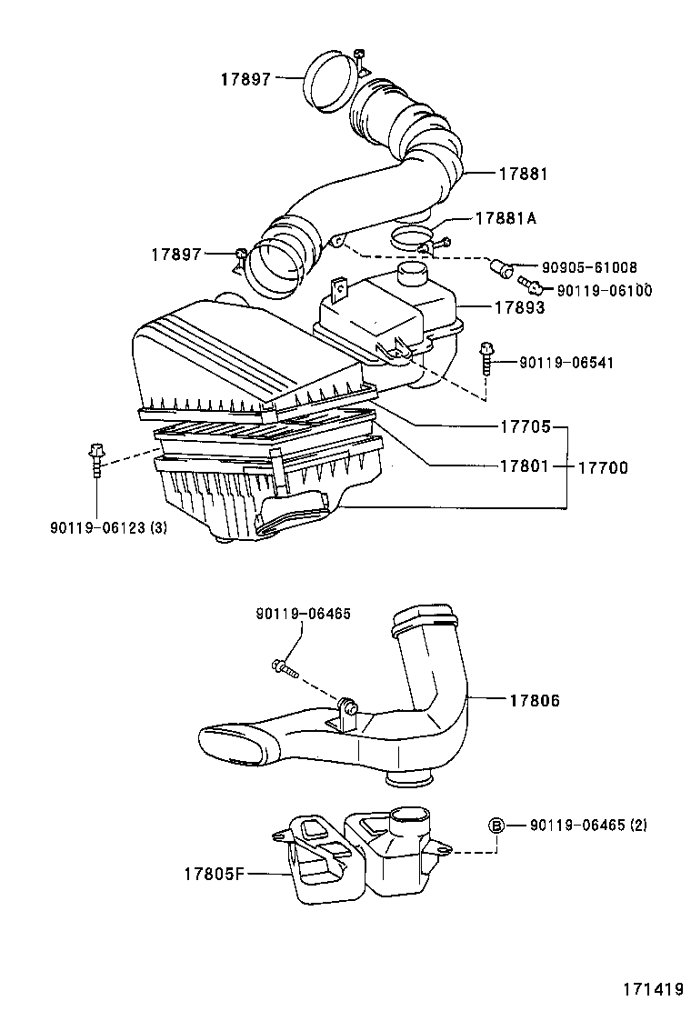 17705-0A010 CAP SUB-ASSY, AIR CLEANER product image