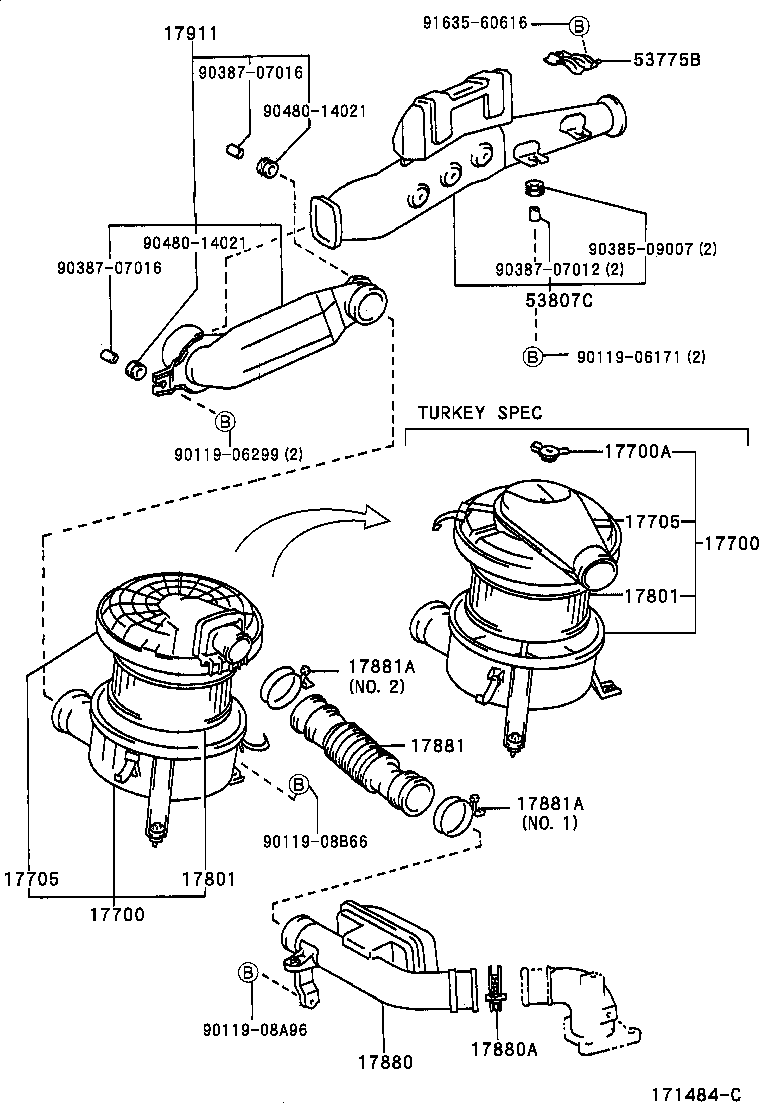 17342-30050 HOSE, AIR, NO.2 product image