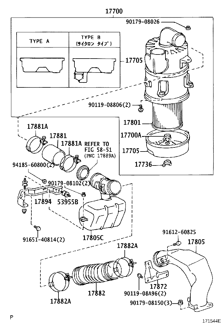 17302-67010 HOSE SUB-ASSY, AIR product image