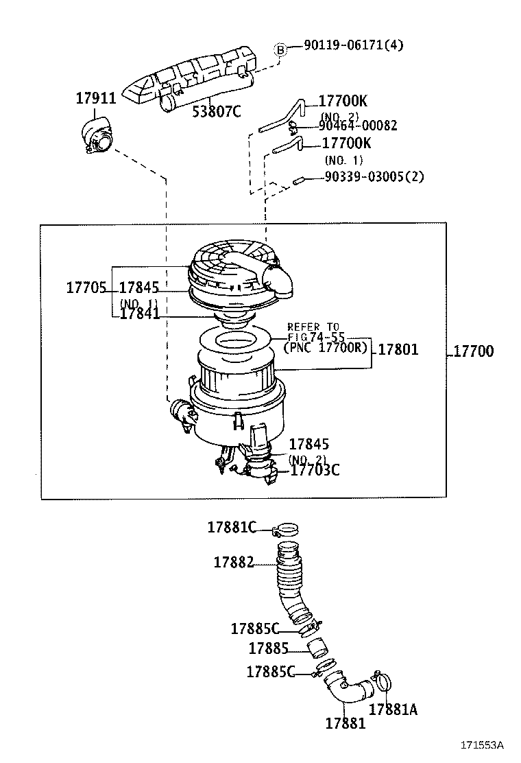 17700-50180 CLEANER ASSY, AIR product image