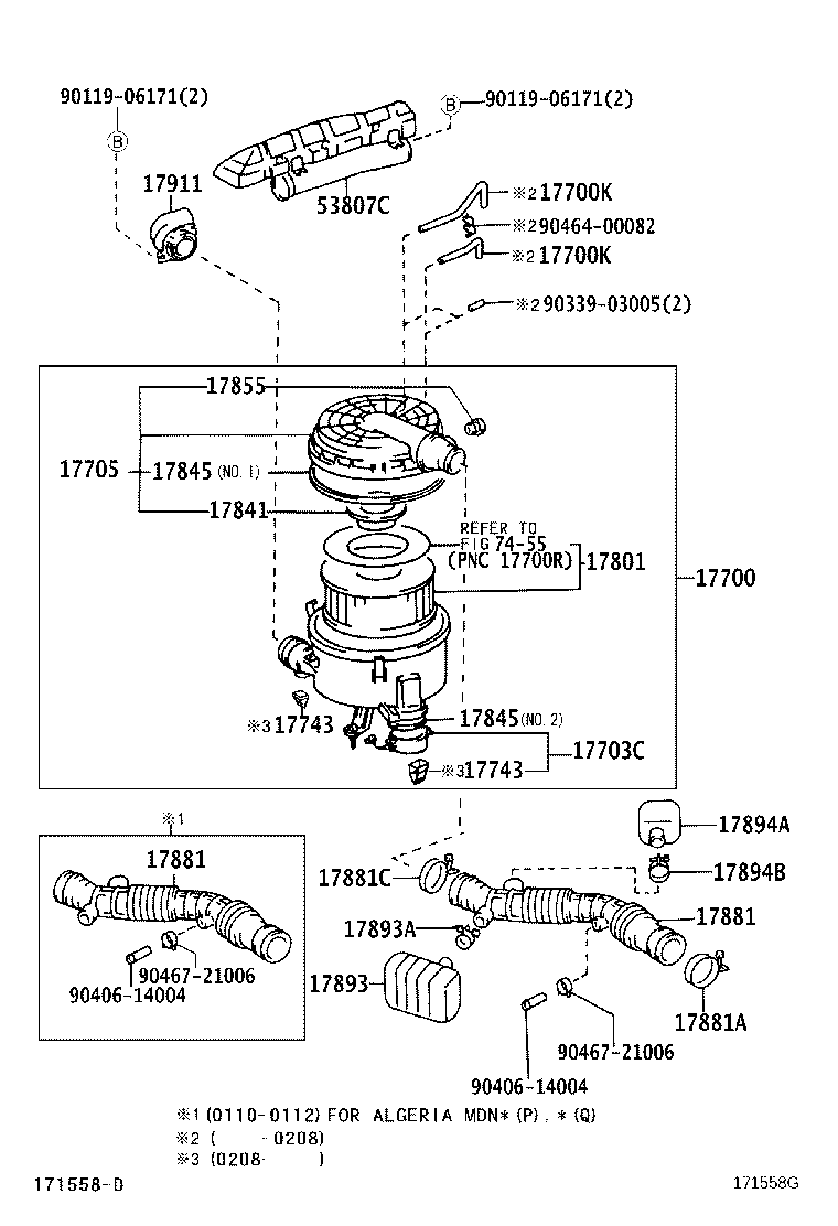 17700-50180 CLEANER ASSY, AIR product image
