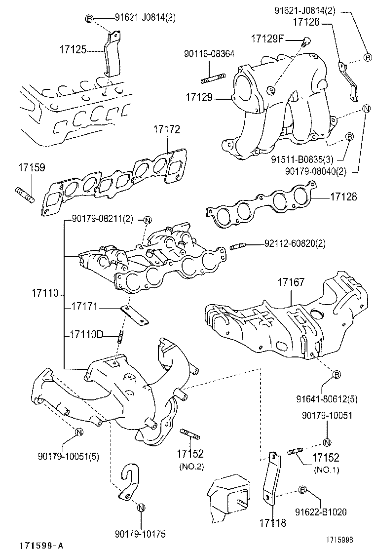 90116-08375 BOLT, STUD(FOR MANIFOLD TO CYLINDER HEAD) product image