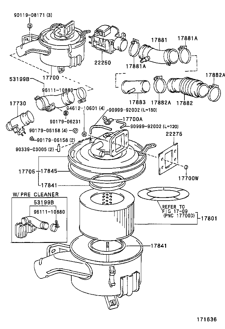 17700-66071 CLEANER ASSY, AIR product image