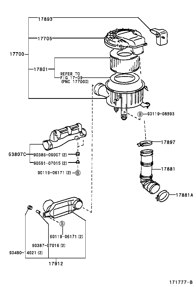 17705-67080 CAP SUB-ASSY, AIR CLEANER product image