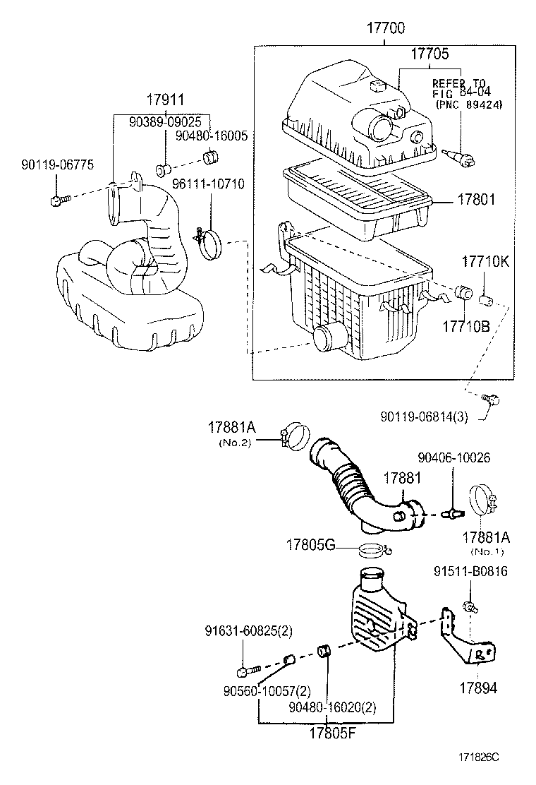 17705-13230 CAP SUB-ASSY, AIR CLEANER product image
