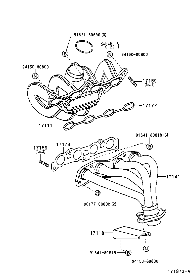 17167-21040 INSULATOR, EXHAUST MANIFOLD HEAT, NO.1 product image