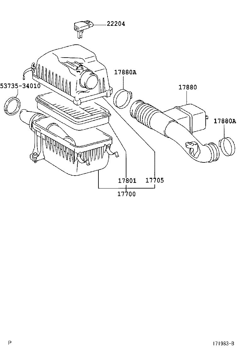 17705-0F031 CAP SUB-ASSY, AIR CLEANER product image