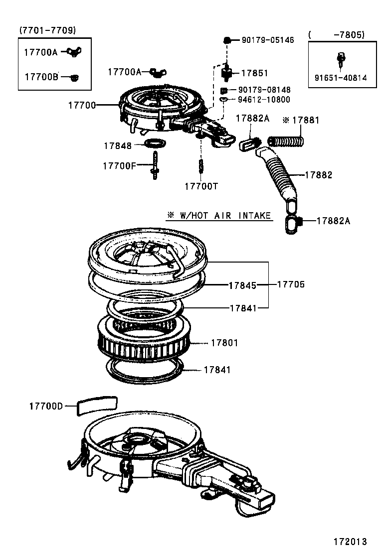 17705-34100 CAP SUB-ASSY, AIR CLEANER product image