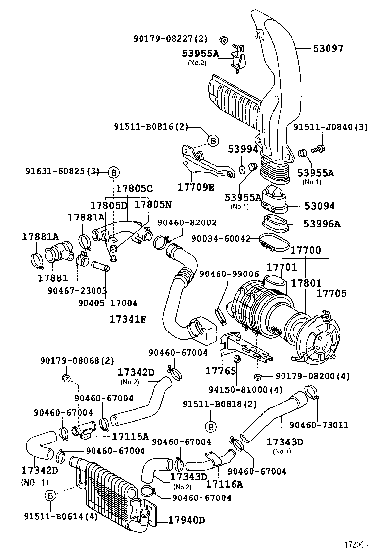 17341-78210 HOSE, AIR, NO.2 product image