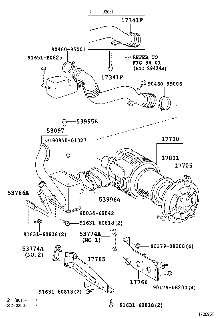 17341-78210 HOSE, AIR, NO.2 product image