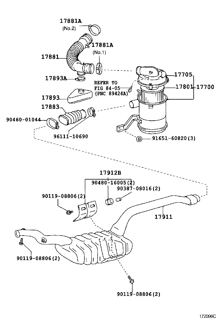 17705-64320 CAP SUB-ASSY, AIR CLEANER product image