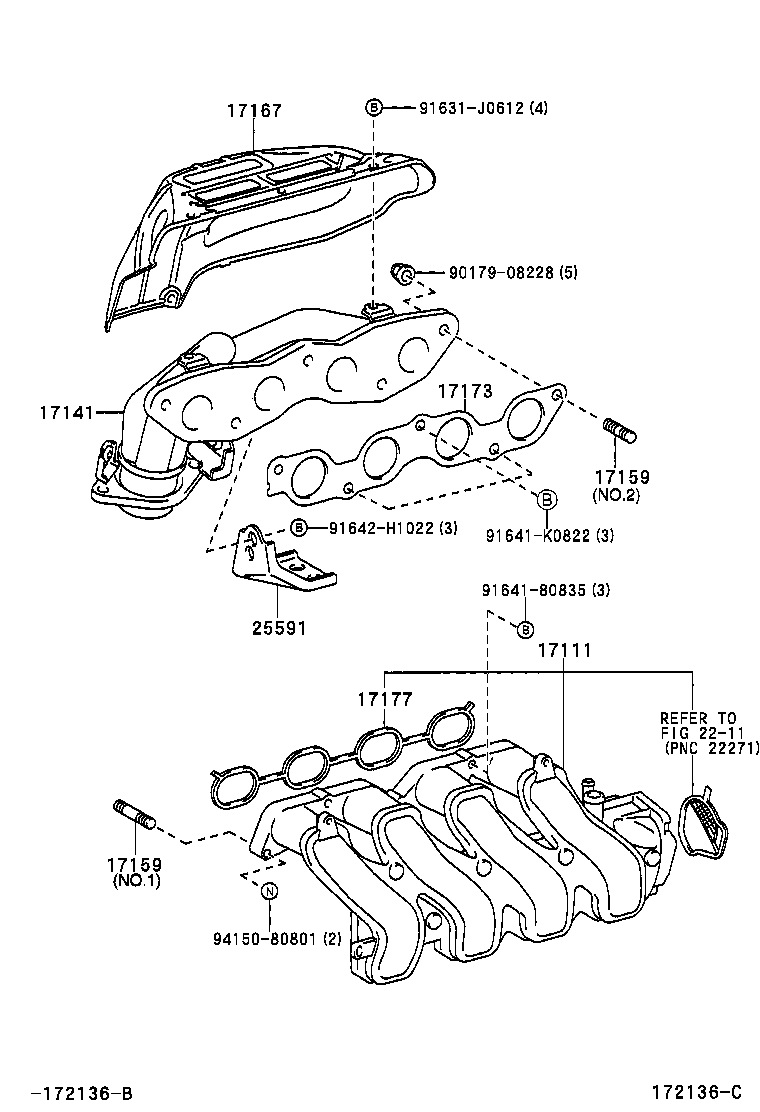 17167-21040 INSULATOR, EXHAUST MANIFOLD HEAT, NO.1 product image