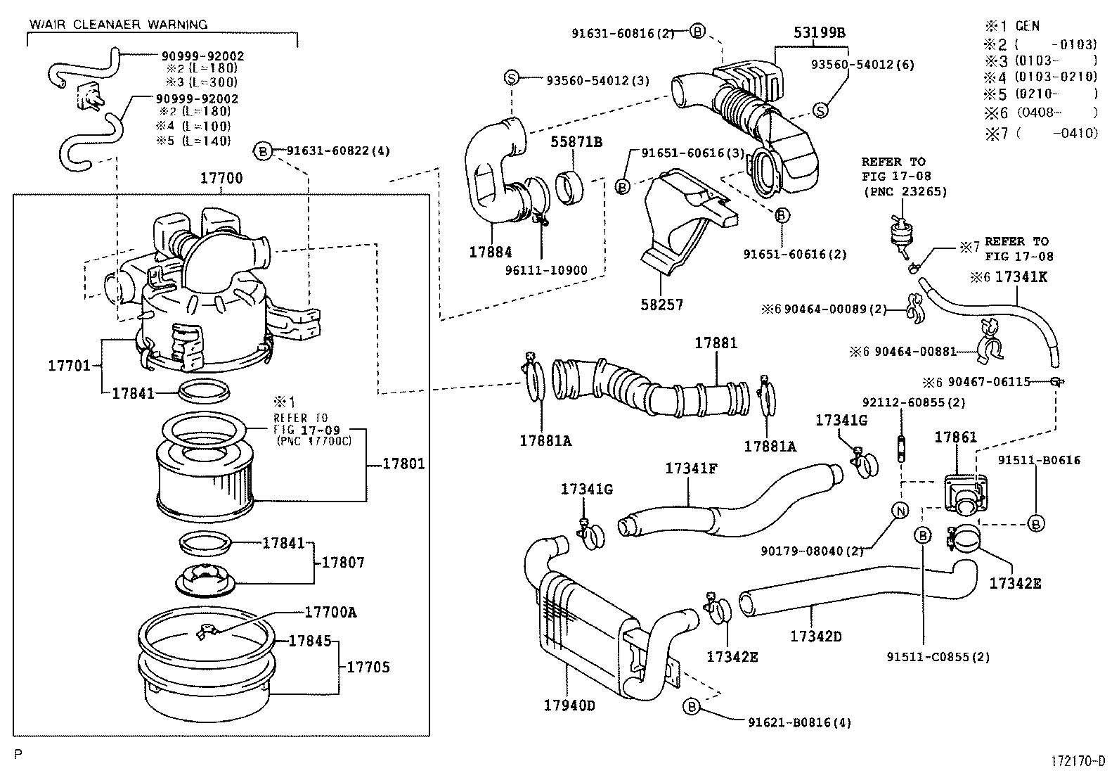 17030-78481 HOSE, AIR, NO.2 product image