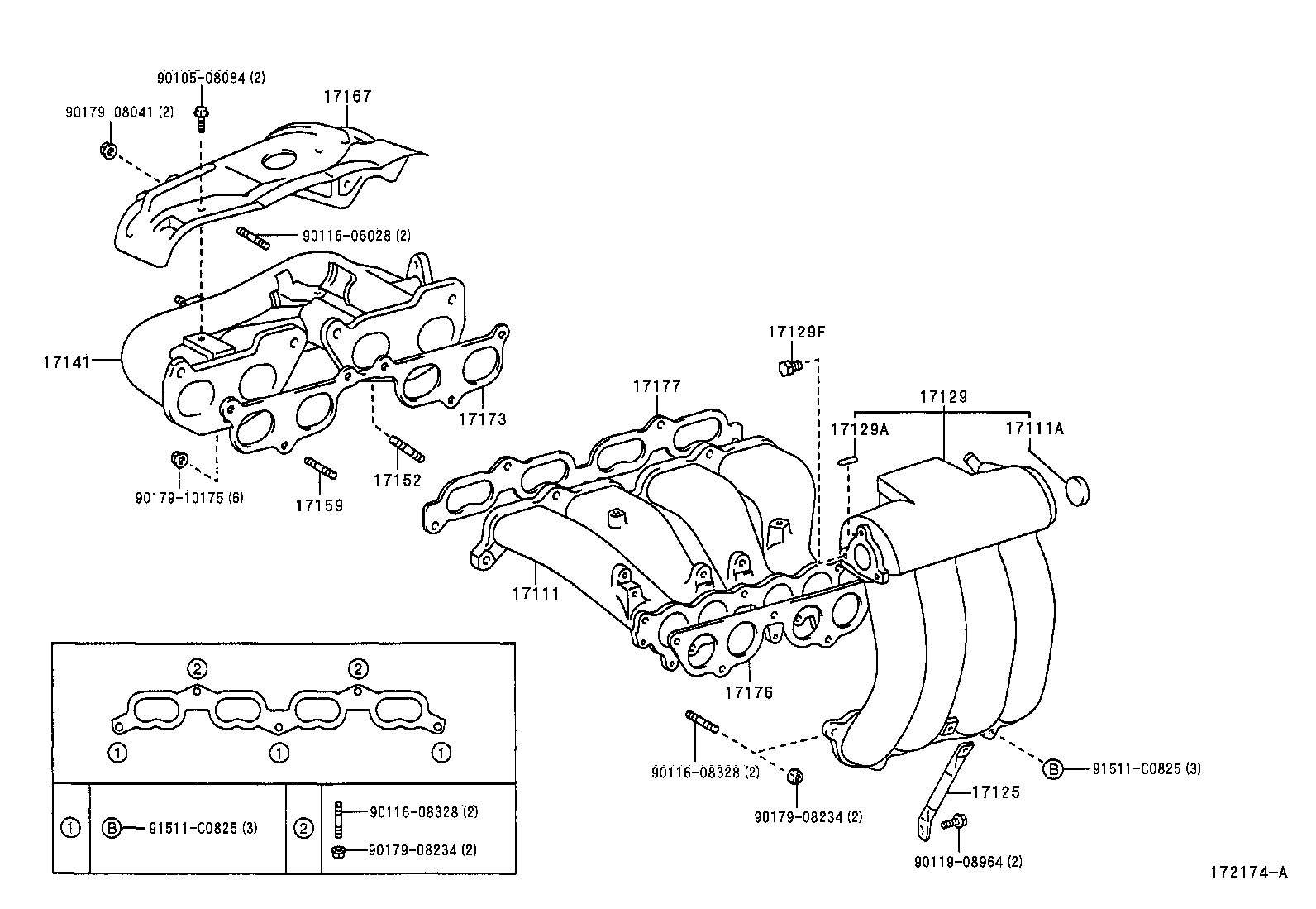 17148-65010 PLATE, EXHAUST MANIFOLD product image