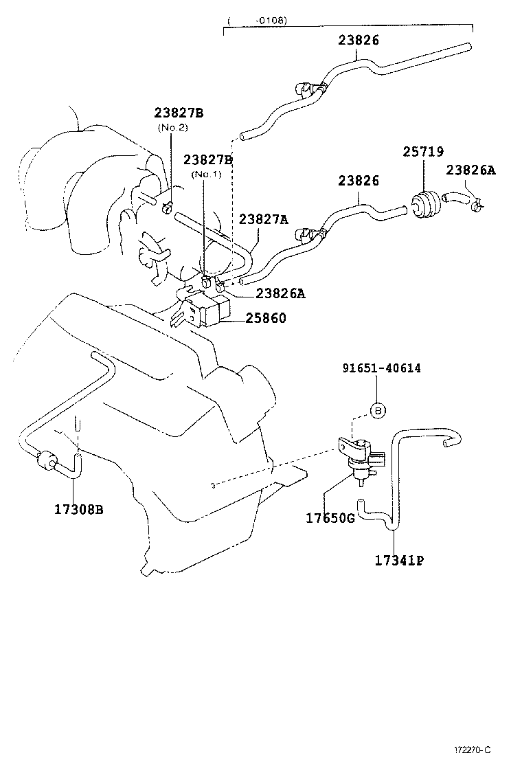 90467-13070 CLIP(FOR FUEL VAPOR FEED HOSE, NO.1) product image