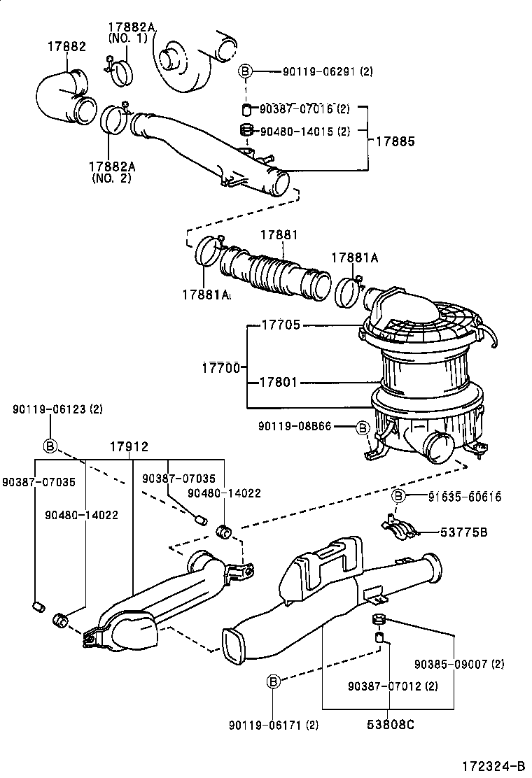 17342-30050 HOSE, AIR, NO.2 product image