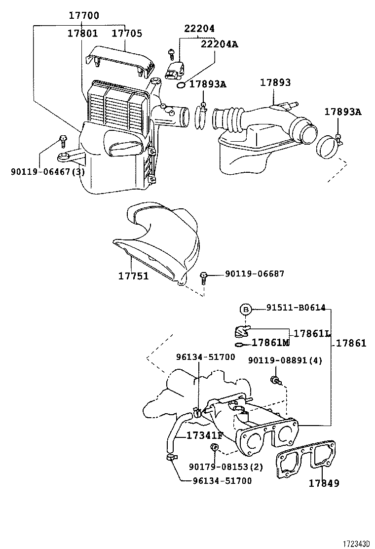 17700-46420 CLEANER ASSY, AIR product image