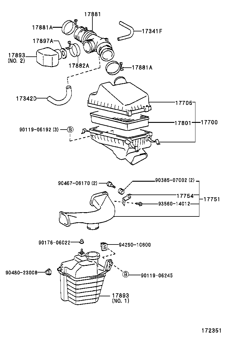 17705-64300 CAP SUB-ASSY, AIR CLEANER product image