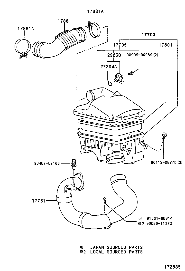 96111-10480 CLAMP(FOR AIR CLEANER HOSE, NO.2) product image