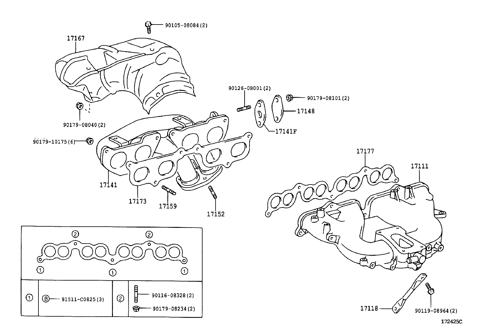 17101-75050 MANIFOLD, INTAKE product image