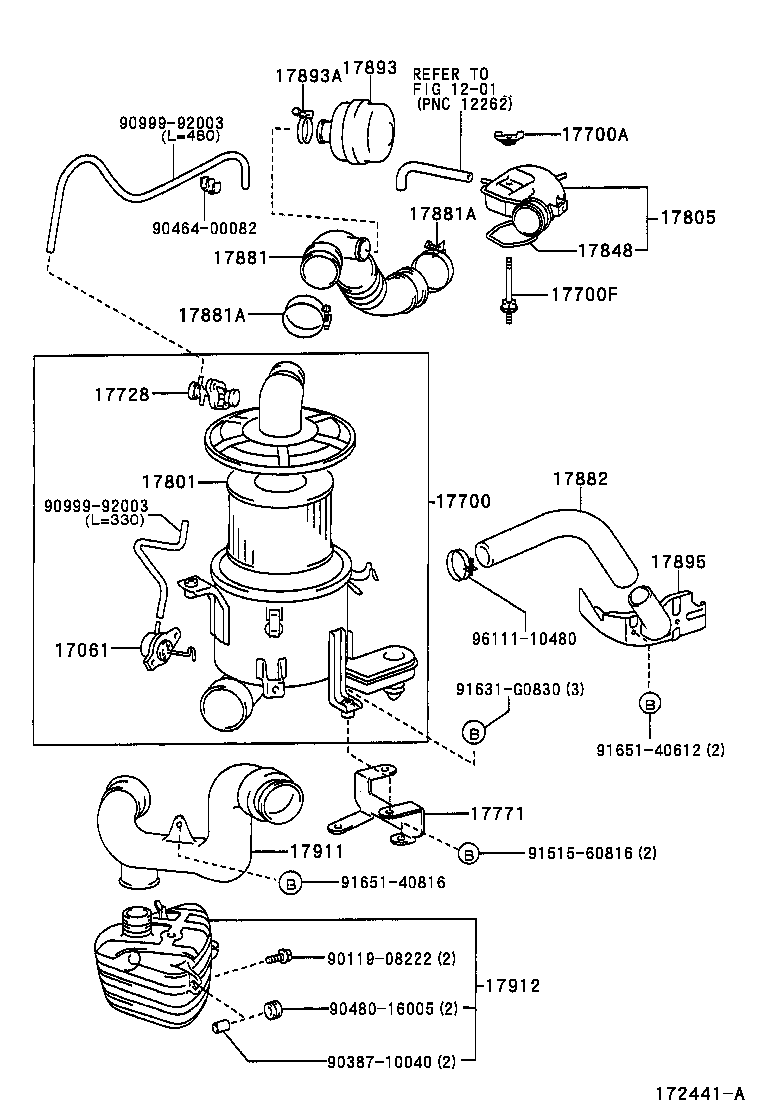 17705-54380 CAP SUB-ASSY, AIR CLEANER product image