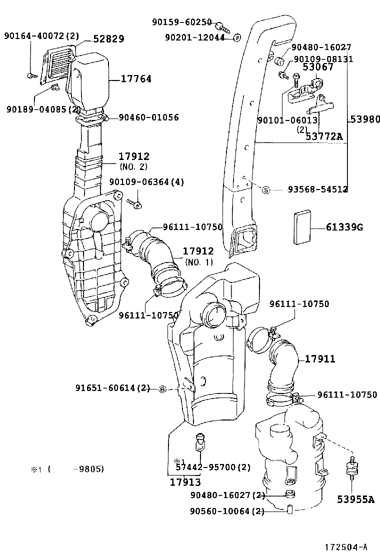 17705-75010 CAP SUB-ASSY, AIR CLEANER product image