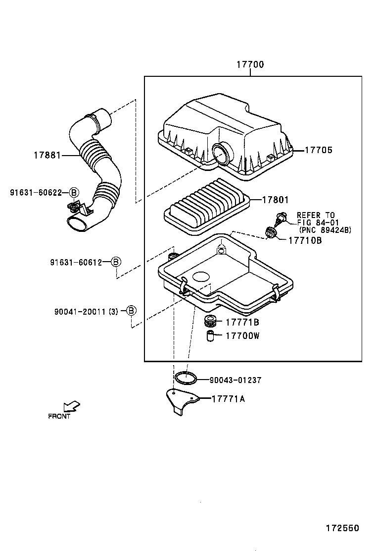 17705-87404 CAP SUB-ASSY, AIR CLEANER product image