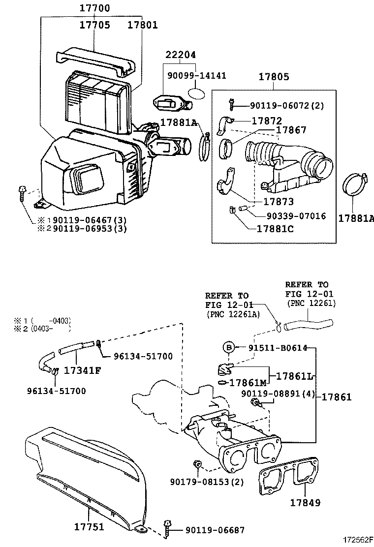 17700-46340 CLEANER ASSY, AIR product image