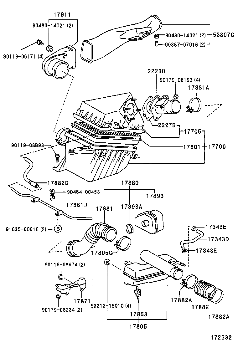 17705-67080 CAP SUB-ASSY, AIR CLEANER product image