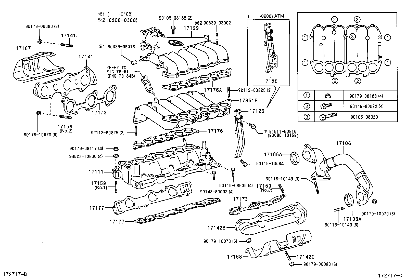 90080-12008 BOLT, STUD(FOR MANIFOLD TO CYLINDER HEAD) product image